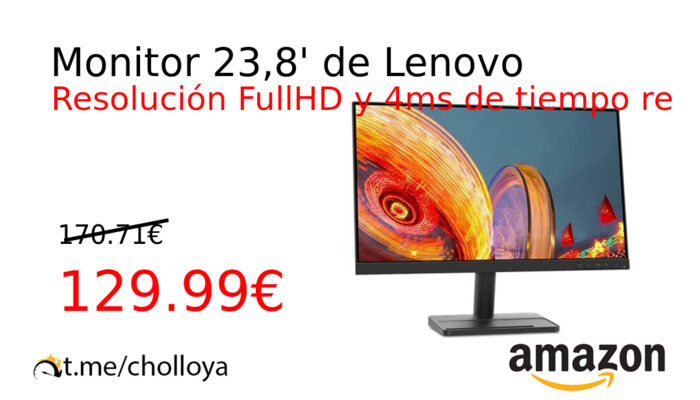 Monitor 23,8' de Lenovo