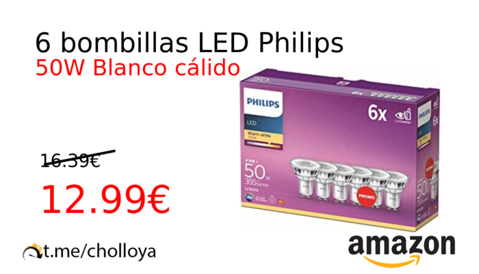 6 bombillas LED Philips