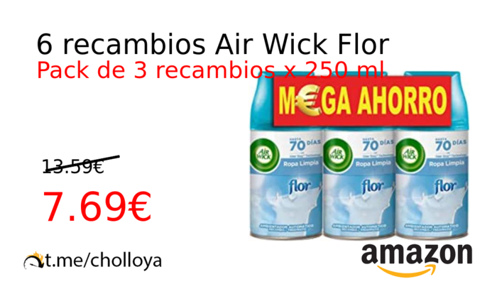 6 recambios Air Wick Flor