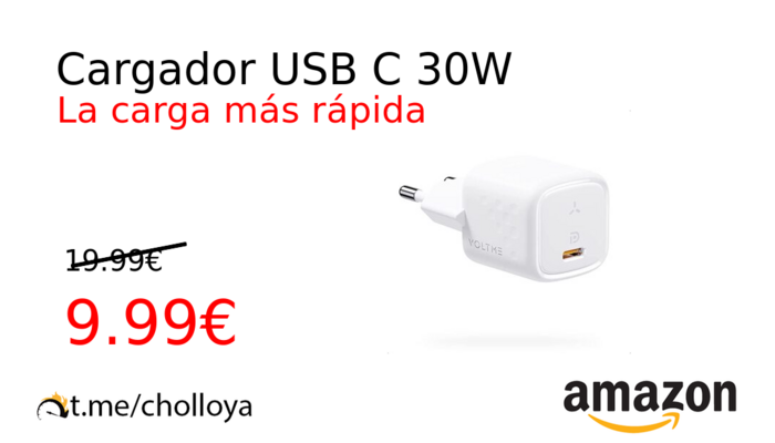 Cargador USB C 30W