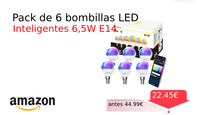 Pack de 6 bombillas LED