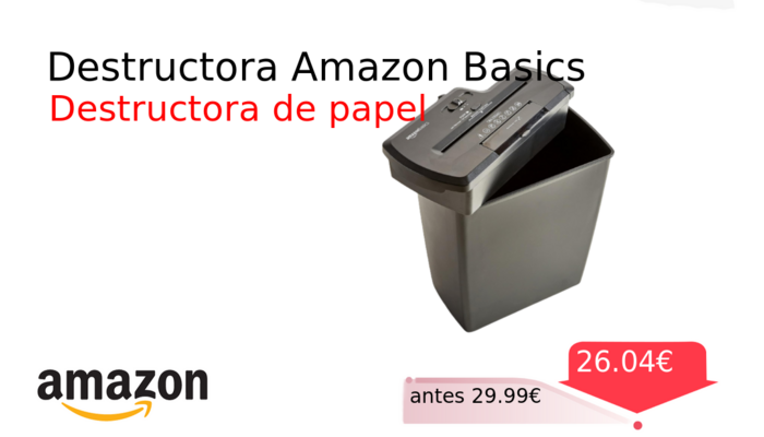 Destructora Amazon Basics