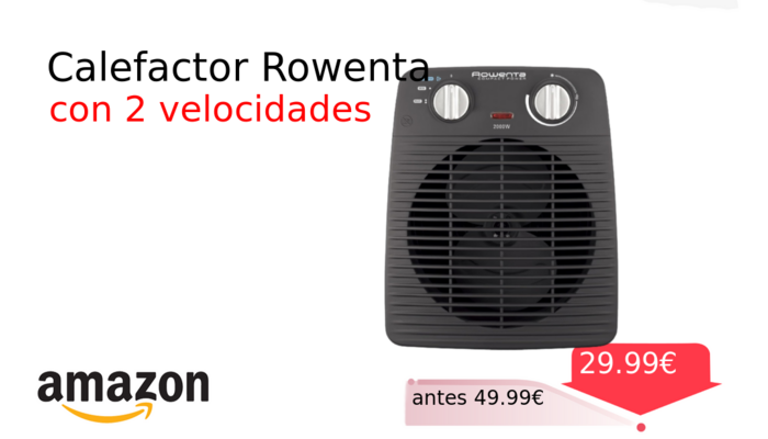 Chollo! Calefactor Rowenta Comfort sólo 39€. - Blog de Chollos