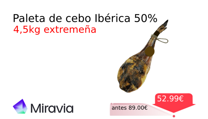Paleta de cebo Ibérica 50%