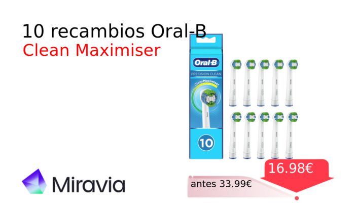10 recambios Oral-B