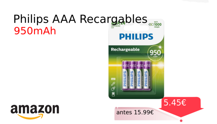Philips AAA Recargables