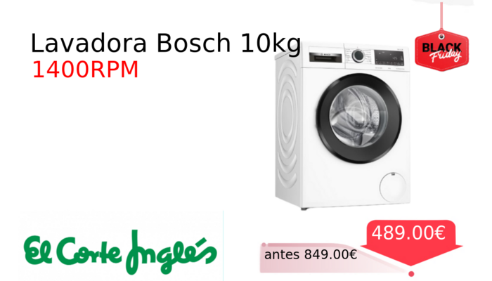 Lavadora Bosch 10kg