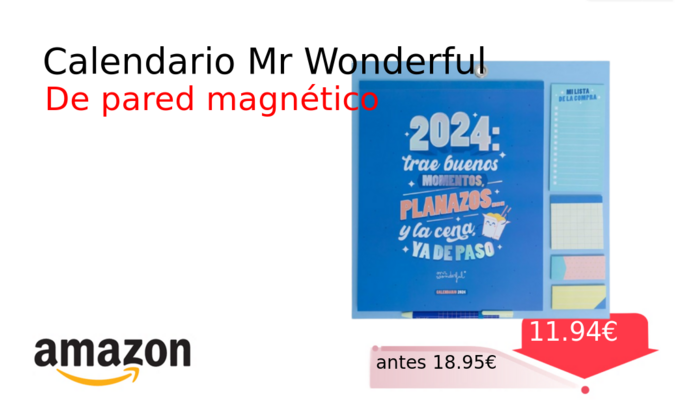 Calendario Mr Wonderful