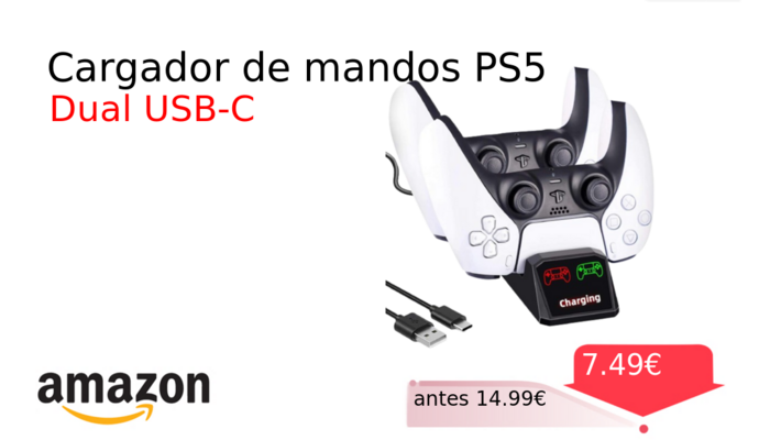 Cargador de mandos PS5