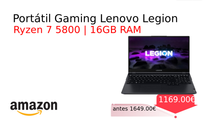 Portátil Gaming Lenovo Legion