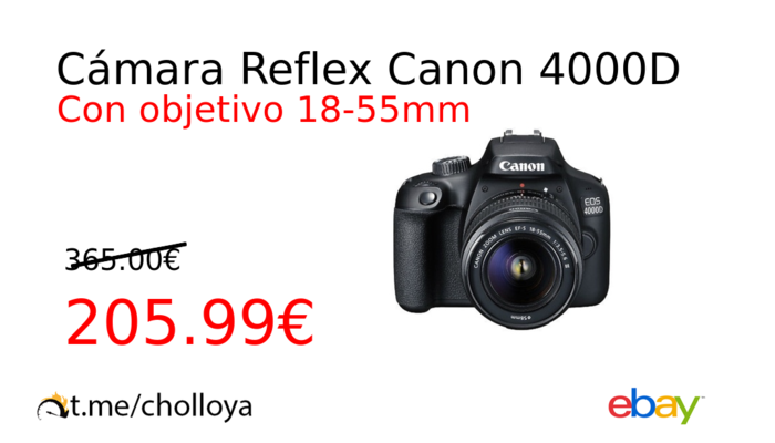 Cámara Reflex Canon 4000D