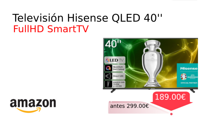 Televisión Hisense QLED 40''