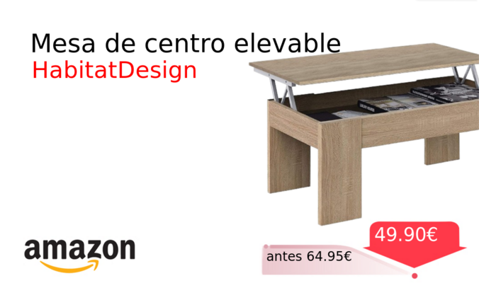 Mesa de centro elevable