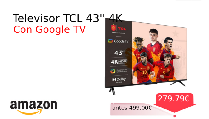 Televisor TCL 43'' 4K