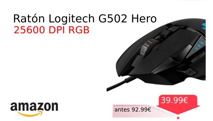 Ratón Logitech G502 Hero