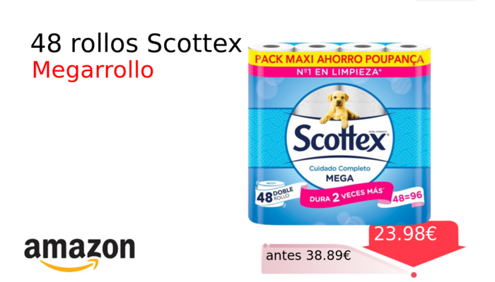 48 rollos Scottex