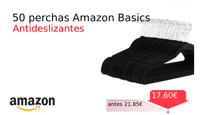 50 perchas Amazon Basics