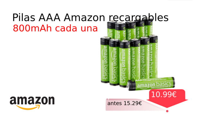 Pilas AAA Amazon recargables