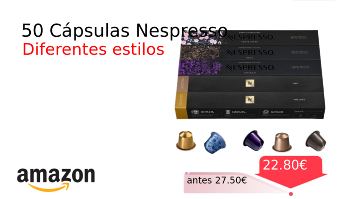 50 Cápsulas Nespresso