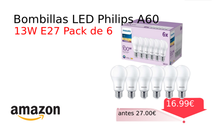 Bombillas LED Philips A60