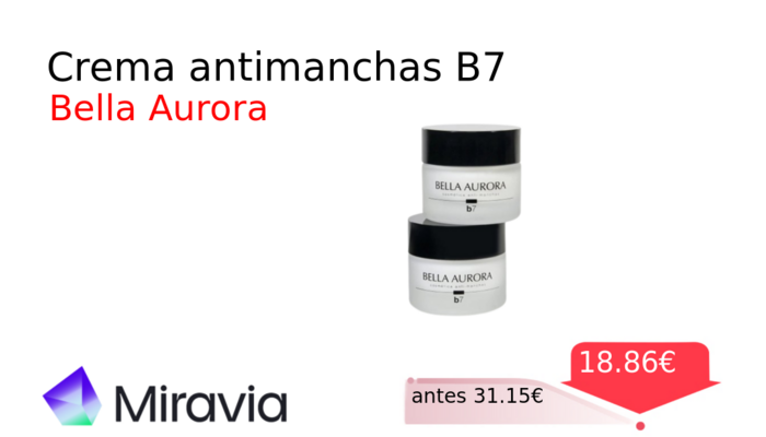 Crema antimanchas B7