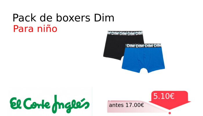 Pack de boxers Dim