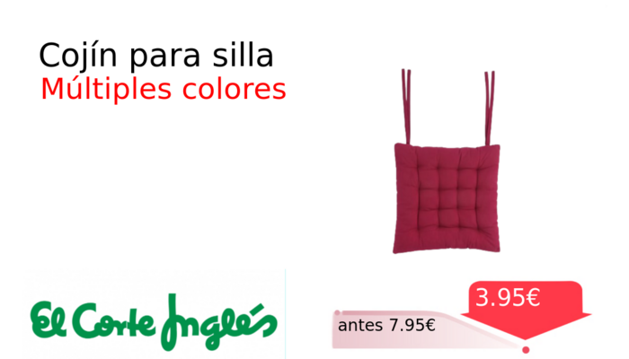 Cojín para silla