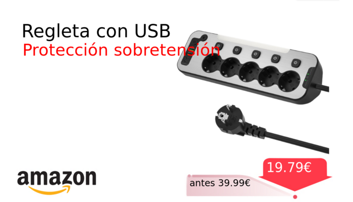 Regleta con USB