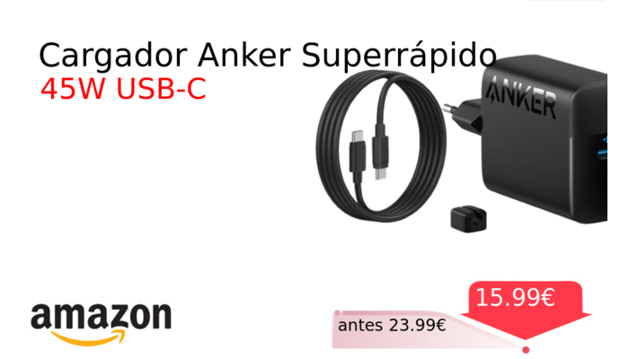 Cargador Anker Superrápido