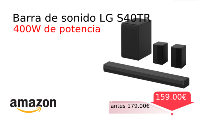 Barra de sonido LG S40TR