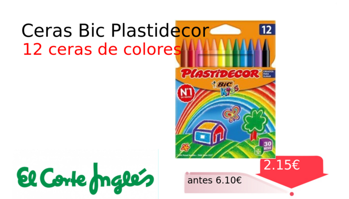 Ceras Bic Plastidecor