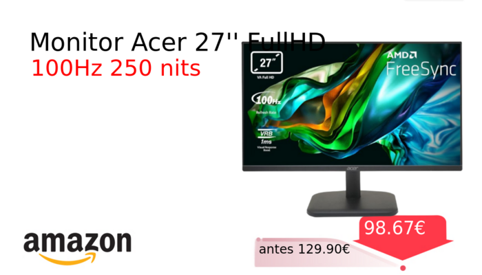 Monitor Acer 27'' FullHD