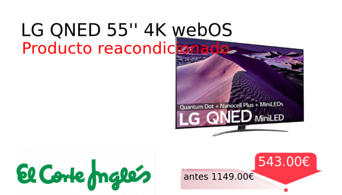 LG QNED 55'' 4K webOS