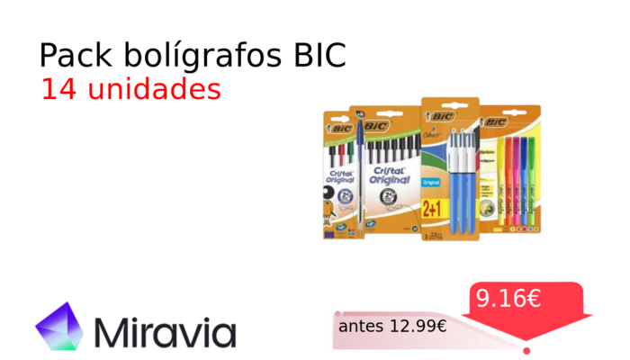 Pack bolígrafos BIC