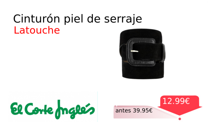 Cinturón piel de serraje