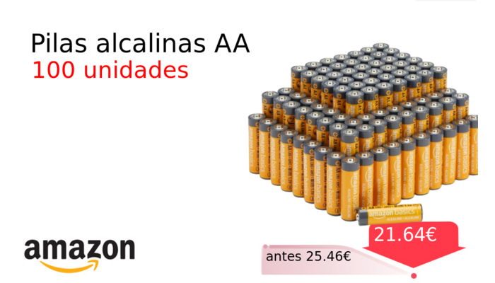 Pilas alcalinas AA