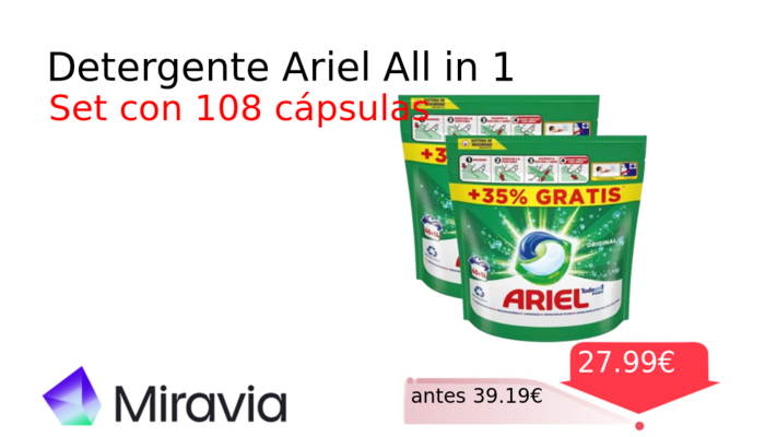 Detergente Ariel All in 1