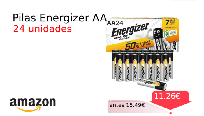 Pilas Energizer AA