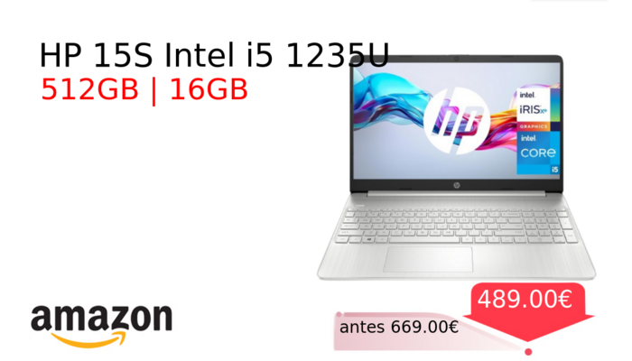 HP 15S Intel i5 1235U