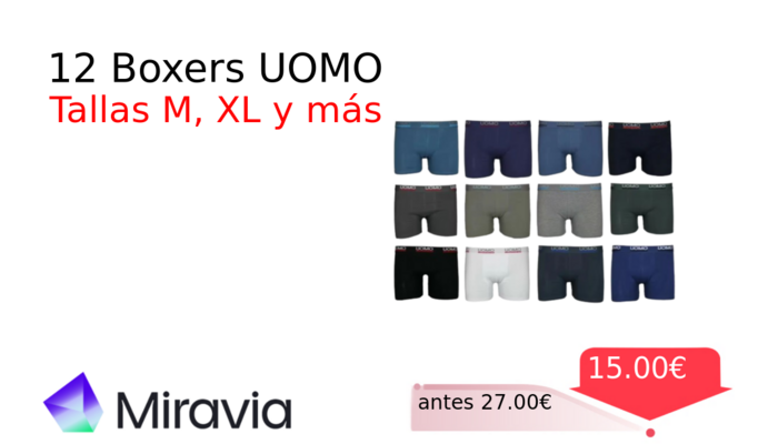 12 Boxers UOMO