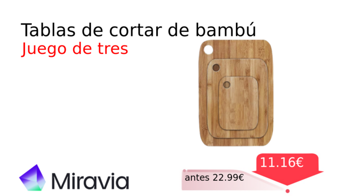 Tablas de cortar de bambú