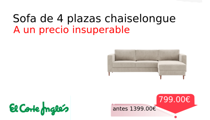 Sofa de 4 plazas chaiselongue