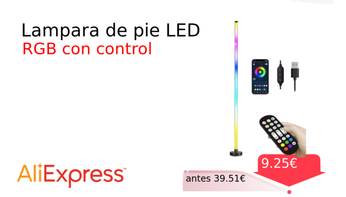 Lampara de pie LED