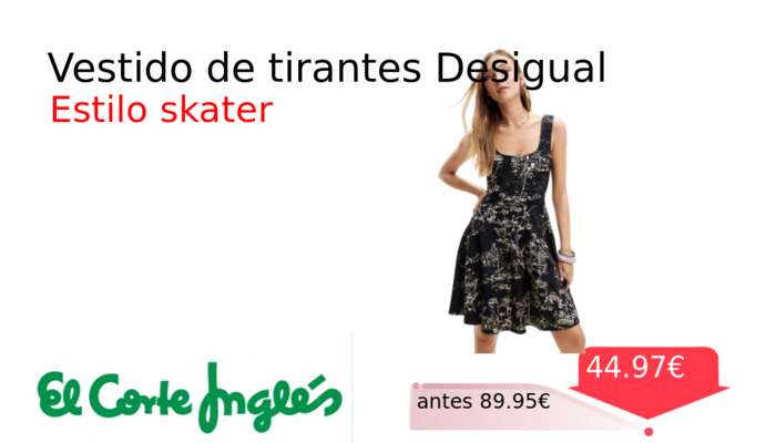 Vestido de tirantes Desigual