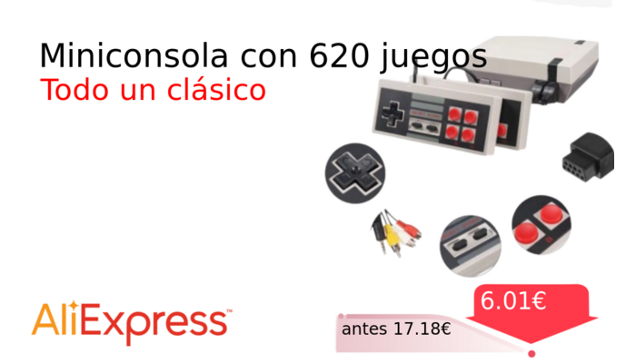 Miniconsola con 620 juegos