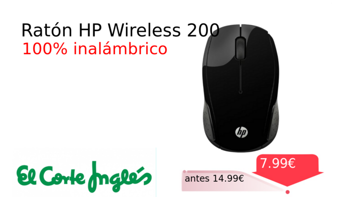 Ratón HP Wireless 200