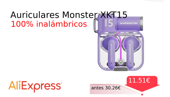 Auriculares Monster XKT15