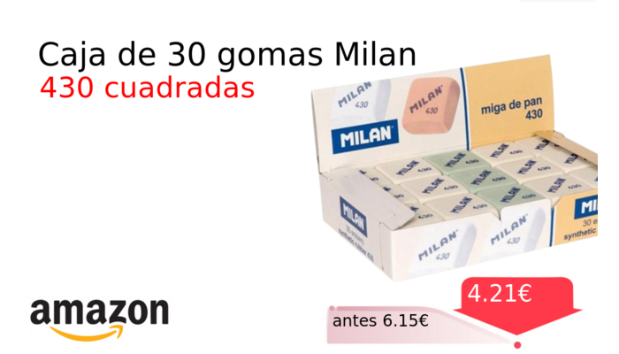 Caja de 30 gomas Milan