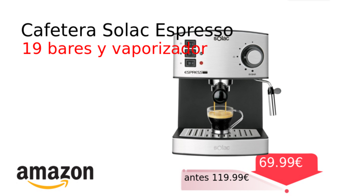 Cafetera Solac Espresso