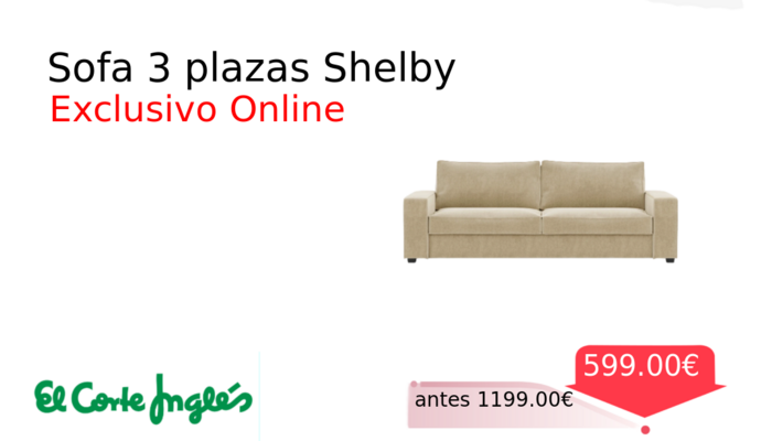 Sofa 3 plazas Shelby